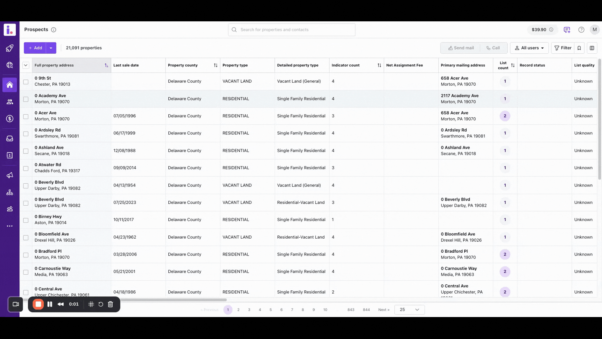 Invelo - Send mail one off 001