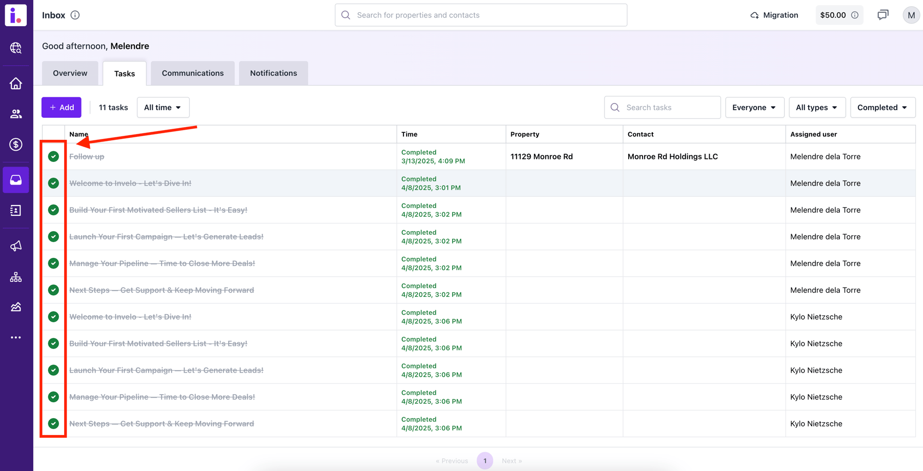 Create and manage tasks