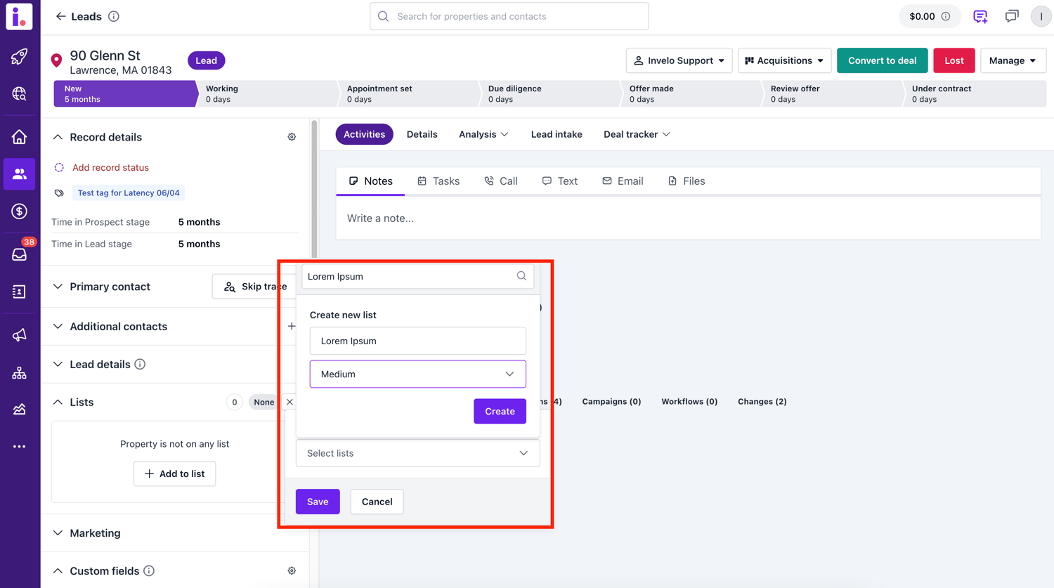Create a list